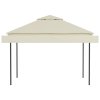 vidaXL Altán se dvěma extra stříškami 3 x 3 x 2,73 m krémový 180 g/m²