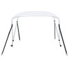 vidaXL Bimini stříška se 2 oblouky bílá 180 x 150 x 110 cm
