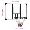 vidaXL Basketbalový koš s průhlednou deskou 106x69x3 cm polykarbonát