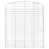 vidaXL Klenutý gabionový koš 200 x 30 x 220/240 cm pozinkované železo