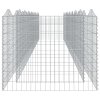 vidaXL Klenutý gabion vyvýšený záhon 800x100x100 cm pozinkované železo
