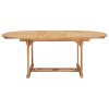 vidaXL Rozkládací zahradní stůl (150–200) x 100 x 75 cm masivní teak
