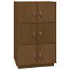 vidaXL Skříň highboard medově hnědá 67x40x108,5 cm masivní borovice