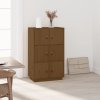 vidaXL Skříň highboard medově hnědá 67x40x108,5 cm masivní borovice