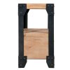 vidaXL Noční stolek 2 ks masivní akáciové dřevo a ocel 40 x 30 x 54 cm