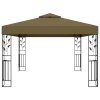 vidaXL Altán s dvojitou střechou 3 x 4 m taupe 180 g/m²