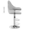 vidaXL Barové židle 2 ks světle šedé samet