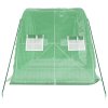vidaXL Skleník s ocelovým rámem zelený 10 m² 5 x 2 x 2,3 m