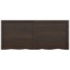 vidaXL Koupelnová deska tmavě hnědá 140x60x(2-4) cm ošetřený masiv