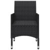 vidaXL 3dílný bistro set polyratan a akáciové dřevo černý