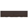 vidaXL Stolní deska tmavě hnědá 220x50x(2-6)cm ošetřený masivní dub