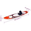 vidaXL Nafukovací SUP paddleboard a příslušenství červený 360x81x10cm