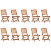 vidaXL 11dílný zahradní jídelní set 220x90x75cm masivní akáciové dřevo