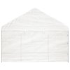 vidaXL Altán se střechou bílý 4,46 x 4,08 x 3,22 m polyethylen