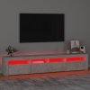vidaXL TV skříňka s LED osvětlením betonově šedá 210x35x40 cm