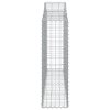 vidaXL Klenuté gabionové koše 25ks 200x30x100/120cm pozinkované železo