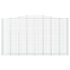 vidaXL Klenuté gabionové koše 7 ks 400x50x220/240cm pozinkované železo