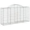 vidaXL Klenuté gabionové koše 25ks 200x50x100/120cm pozinkované železo