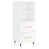 vidaXL Skříň highboard bílá s vysokým leskem 34,5x34x180 cm kompozit