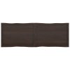 vidaXL Stolní deska tmavě hnědá 180x60x(2-4)cm ošetřený dub živá hrana
