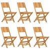 vidaXL Skládací zahradní židle 6 ks 47x61x90 cm masivní teakové dřevo