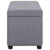 vidaXL Lavice s úložným prostorem 116 cm světle šedá polyester