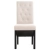 vidaXL Jídelní židle 2 ks krémové textil