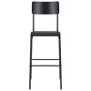 vidaXL Barové židle 2 ks černé masivní překližka a ocel