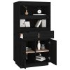 vidaXL Skříň highboard černá 60 x 40 x 116,5 cm masivní borové dřevo