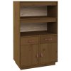vidaXL Skříň highboard medově hnědá 67x40x108,5 cm masivní borovice