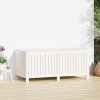 vidaXL Zahradní úložný box bílý 147 x 68 x 64 cm masivní borové dřevo