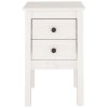 vidaXL Noční stolky 2 ks bílé 40 x 35 x 61,5 cm masivní borové dřevo