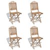 vidaXL 5dílný skládací zahradní jídelní set bambus