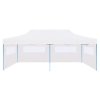 vidaXL Skládací nůžkový stan s bočními stěnami 3 x 6 m ocel bílý