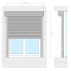 vidaXL Předokenní roleta hliníková 130 x 140 cm bílá