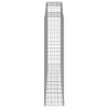 vidaXL Klenutý gabionový koš 300 x 50 x 220/240 cm pozinkované železo