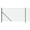 vidaXL Drátěný plot s přírubami zelený 0,8 x 25 m