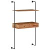 vidaXL Nástěnný psací stůl 90 x 40 x 170 cm masivní akáciové dřevo