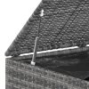 vidaXL Zahradní úložný box PE ratan 145 x 100 x 103 cm šedý