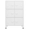 vidaXL Industriální úložná skříň bílá 75 x 40 x 115 cm kov