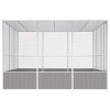 vidaXL Ptačí klec šedá 302,5x324,5x211,5 cm pozinkovaná ocel