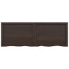 vidaXL Koupelnová deska tmavě hnědá 140x50x(2-6) cm ošetřený masiv