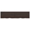vidaXL Koupelnová deska tmavě hnědá 220x50x(2-6) cm ošetřený masiv