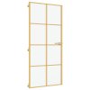 vidaXL Interiérové dveře úzké zlaté 93x201,5 cm tvrzené sklo a hliník