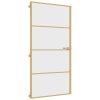 vidaXL Interiérové dveře úzké zlaté 102,5x201,5 cm tvrzené sklo hliník