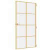 vidaXL Interiérové dveře úzké zlaté 102,5x201,5 cm tvrzené sklo hliník
