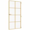 vidaXL Interiérové dveře úzké zlaté 102,5x201,5 cm tvrzené sklo hliník