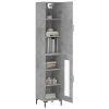 vidaXL Skříň highboard betonově šedá 34,5x34x180 cm kompozitní dřevo