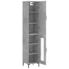 vidaXL Skříň highboard betonově šedá 34,5x34x180 cm kompozitní dřevo