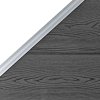 vidaXL Plotový dílec WPC 95 x (105–180) cm černý